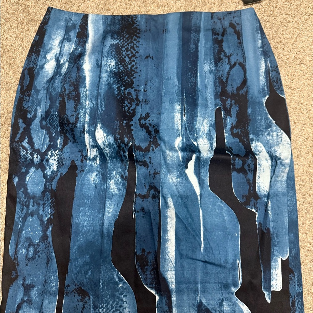 Tahari Teal Satin-Lined Dress Detail